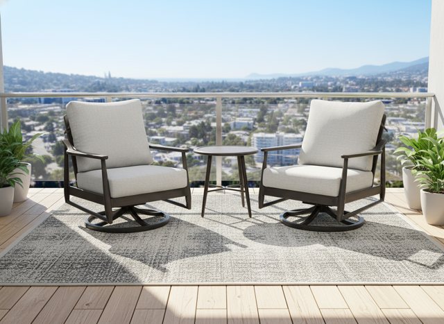 Bolano siwvel rocker chairs by Ratana