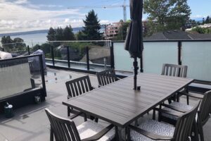 Bolano dining set with view from West Van