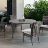 Cubo dining collection ratana on an outdoor patio.