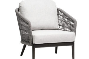 The Ratana Poinciana collection shows the club chair with white cushions.