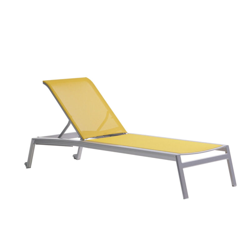 The Lyon loungers by Ratana in yellow.